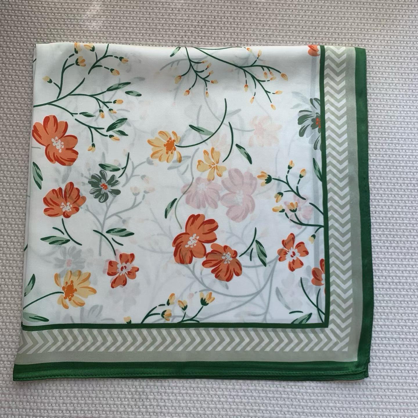 65*65cm 100% natural square silk scarf