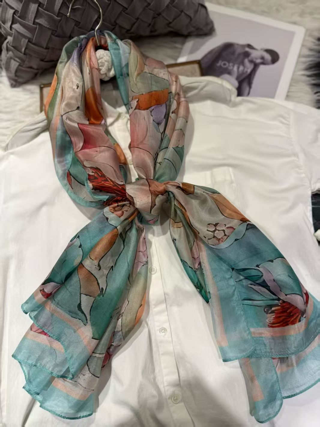 2026 New Women Mulberry Silk Scarf 176*110cm