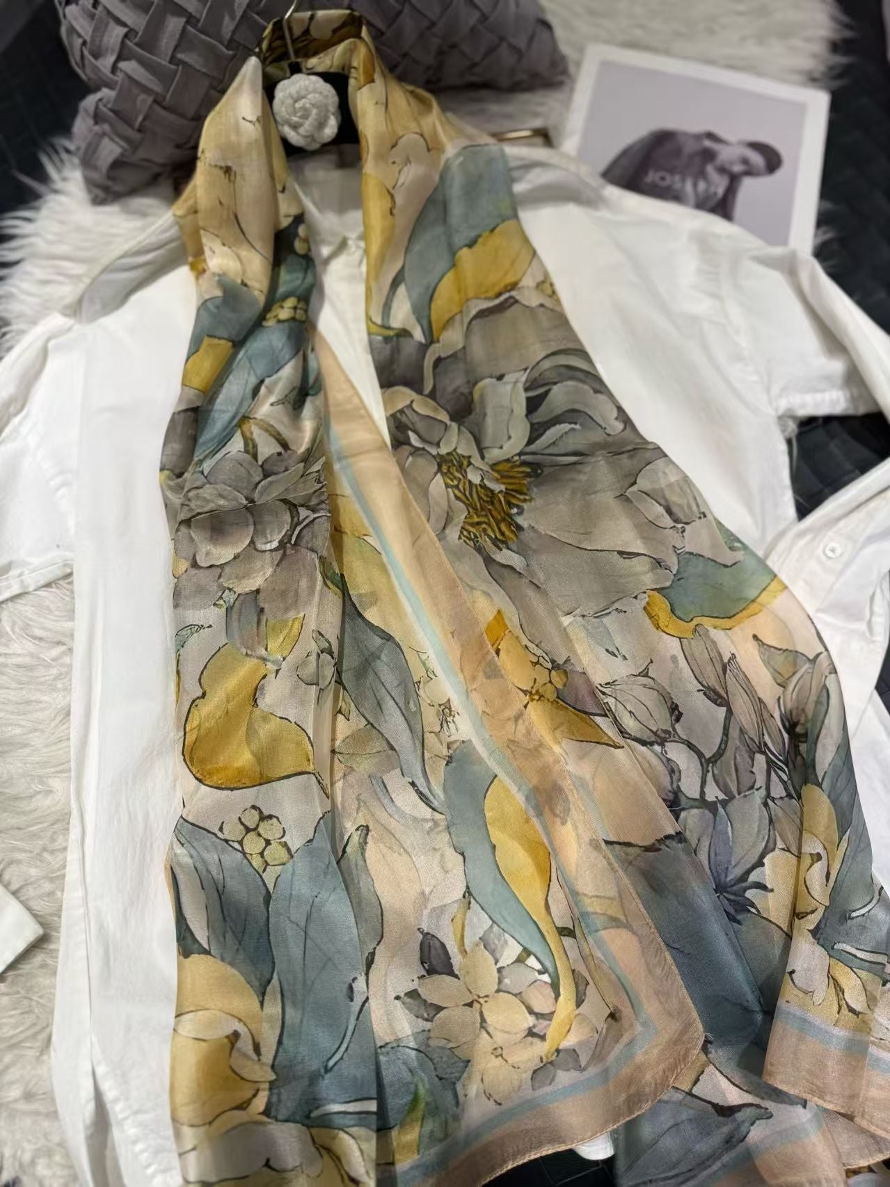 2026 New Women Mulberry Silk Scarf 176*110cm