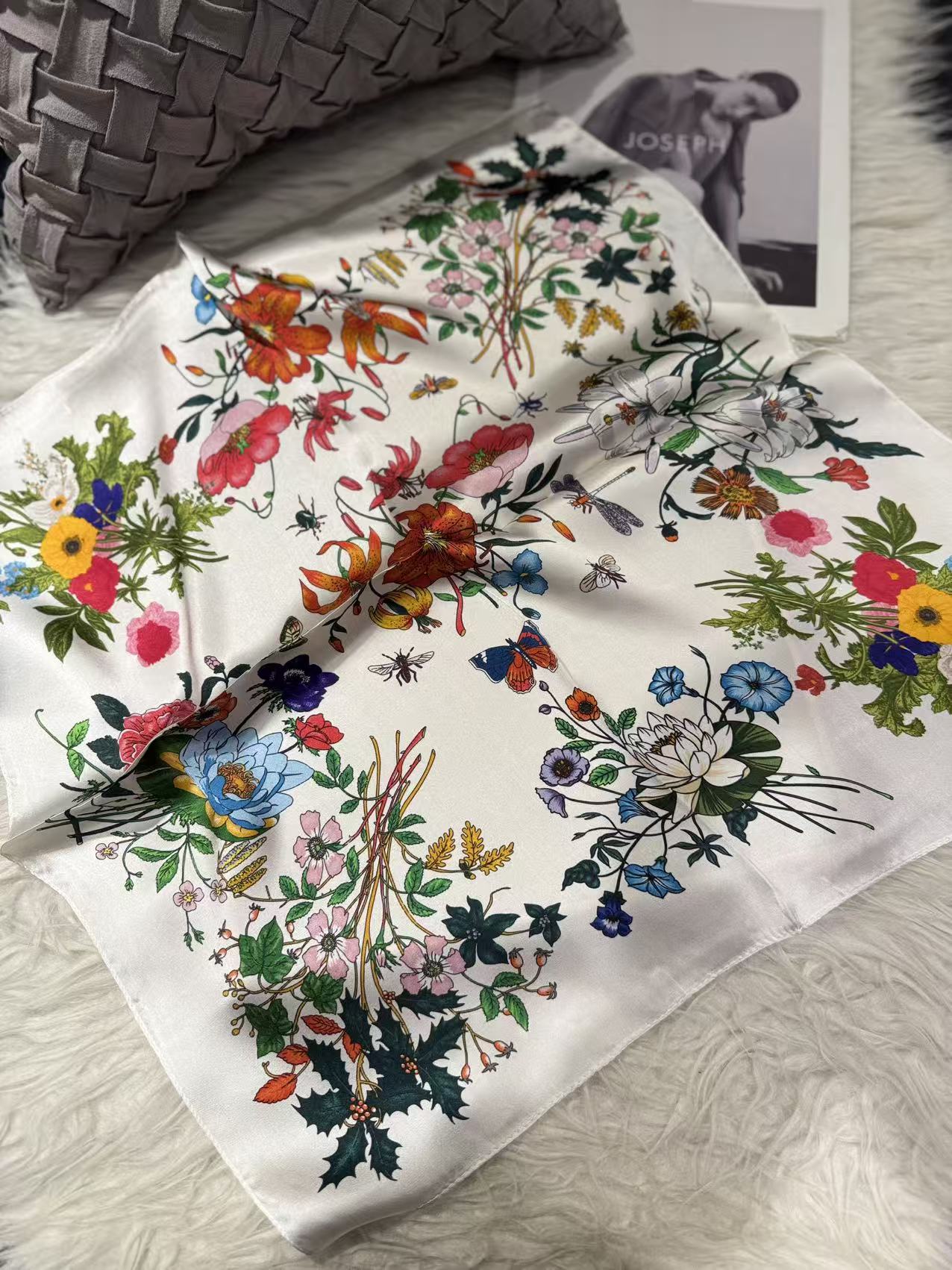 2026 New 100% Pure Silk Square Scarf 53*53cm 【GROUP-4】