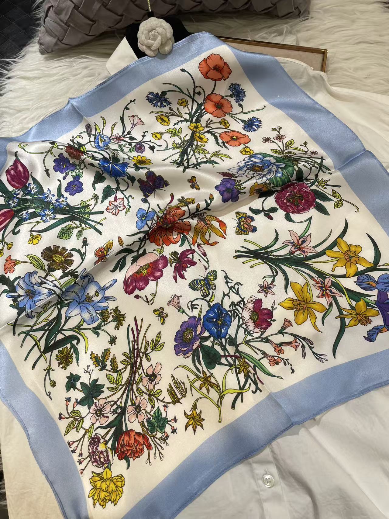 2026 New 100% Pure Silk Square Scarf 53*53cm 【GROUP-4】
