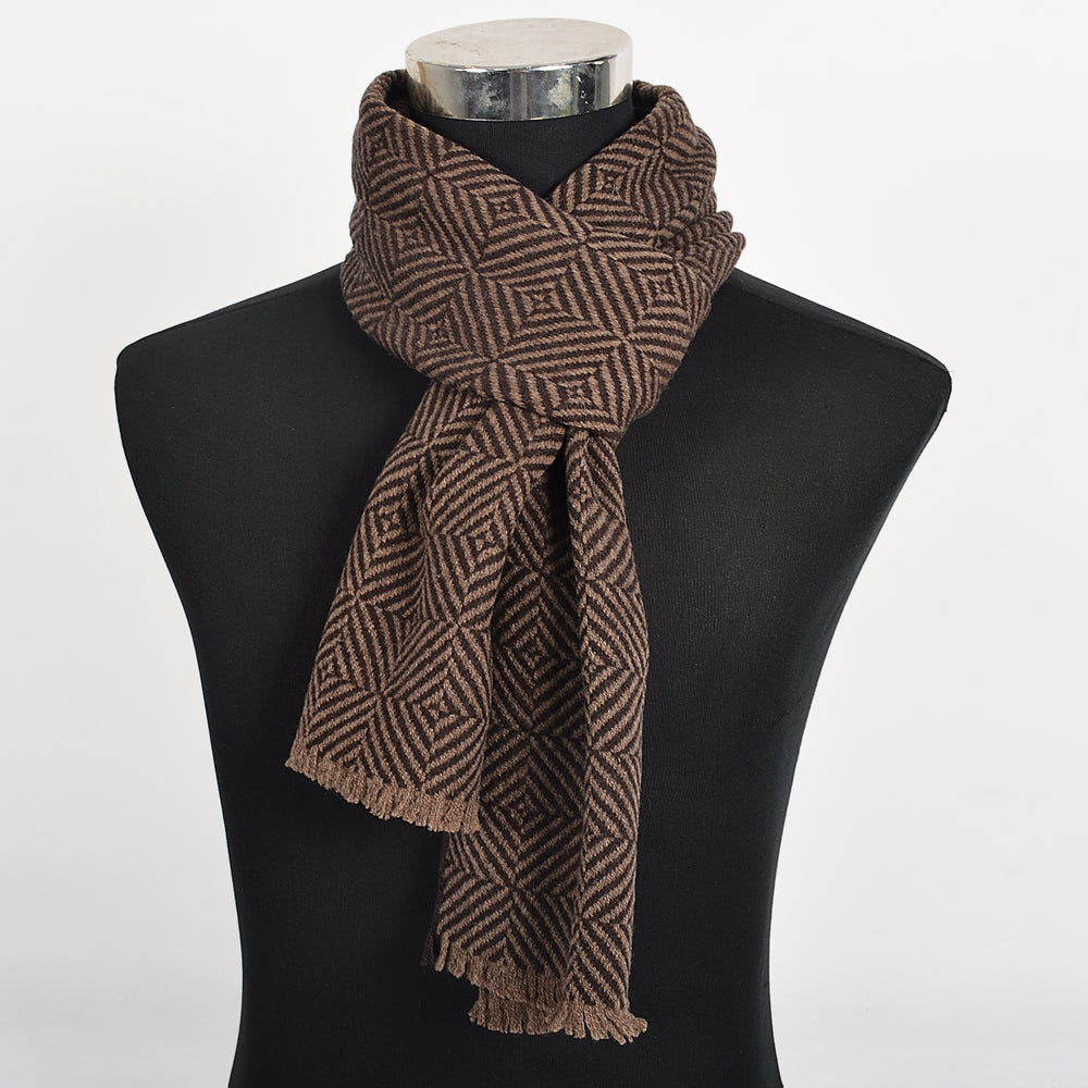 Men's narrow size wool scarf 184*30cm