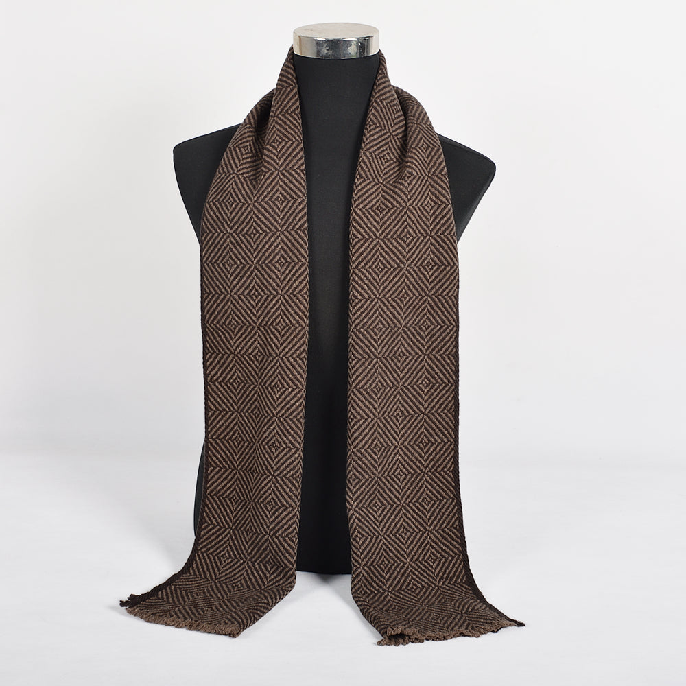 Men's narrow size wool scarf 184*30cm