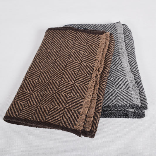 Men's narrow size wool scarf 184*30cm