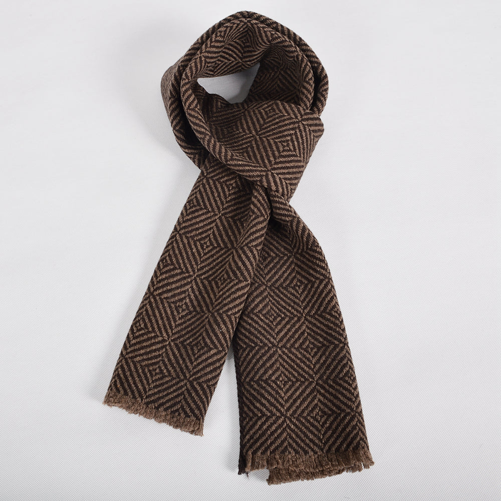 Men's narrow size wool scarf 184*30cm