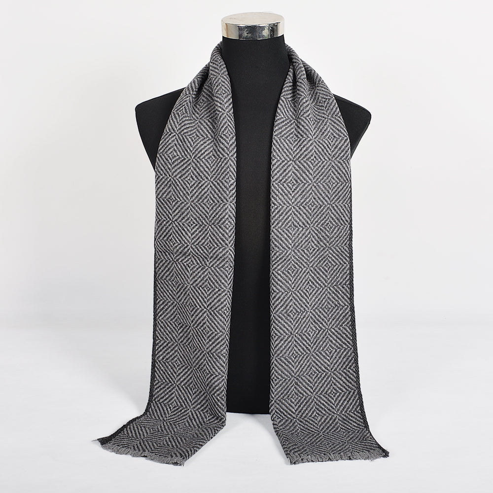 Men's narrow size wool scarf 184*30cm