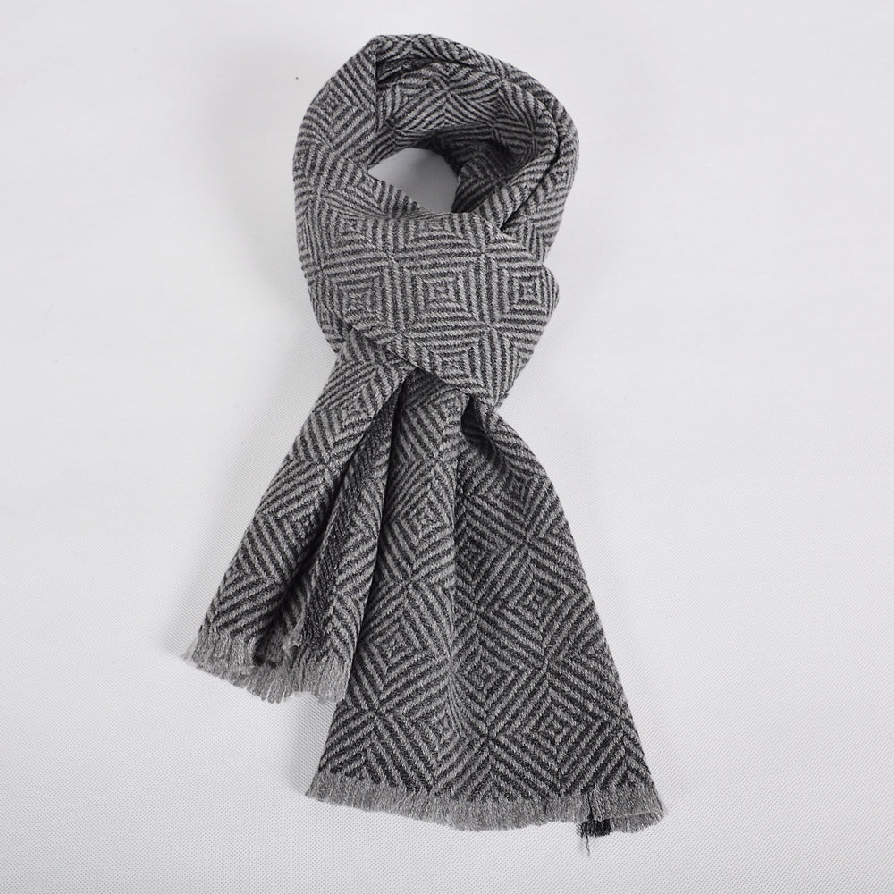 Men's narrow size wool scarf 184*30cm