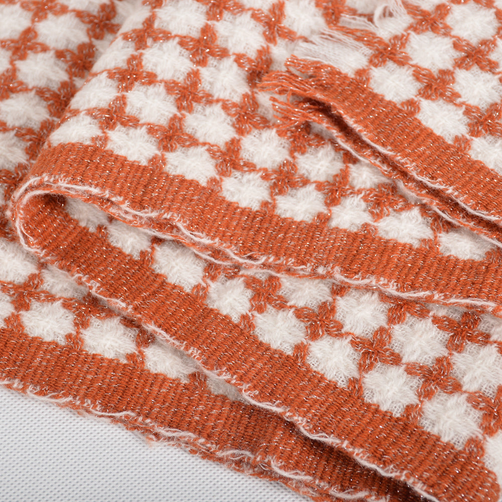 Colorful plaid wool scarf 185*38cm