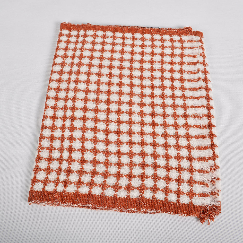 Colorful plaid wool scarf 185*38cm