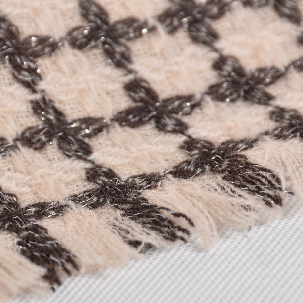 Colorful plaid wool scarf 185*38cm