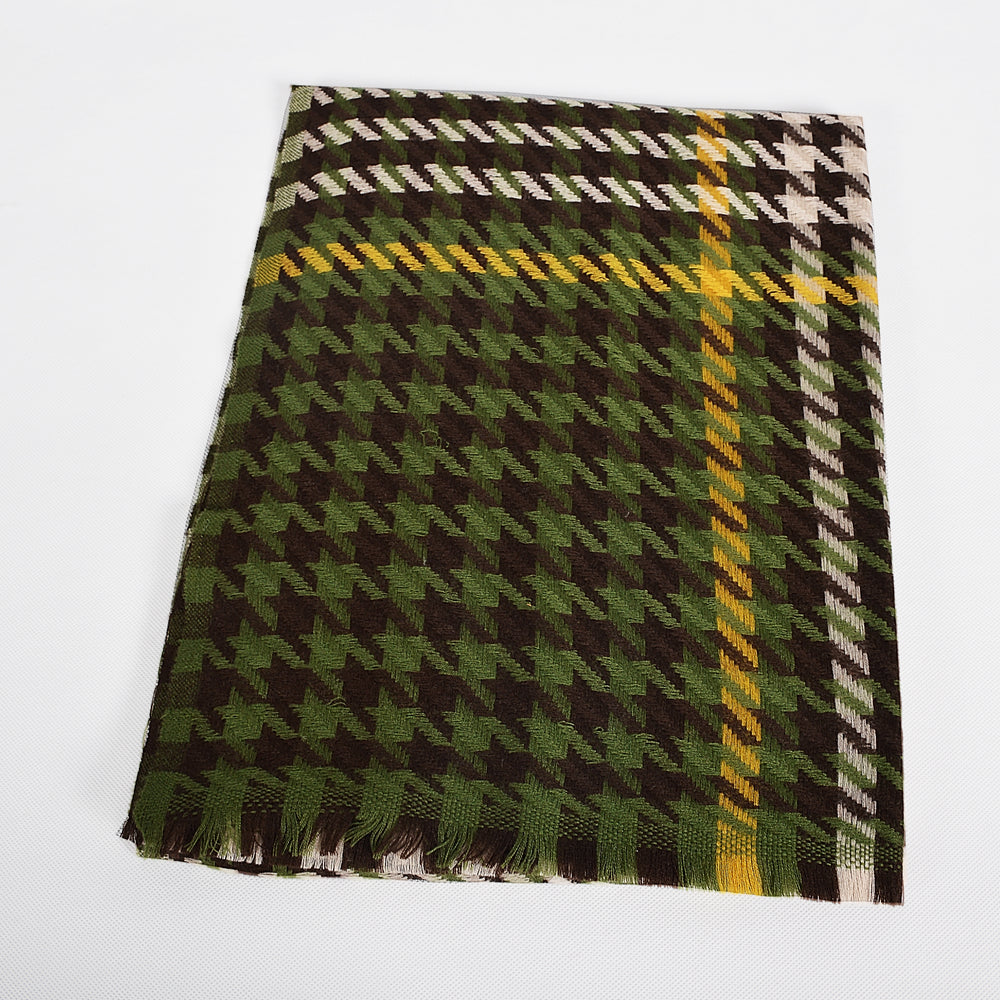 Houndstooth wool scarf 200*62cm