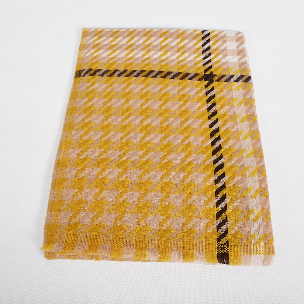 Houndstooth wool scarf 200*62cm