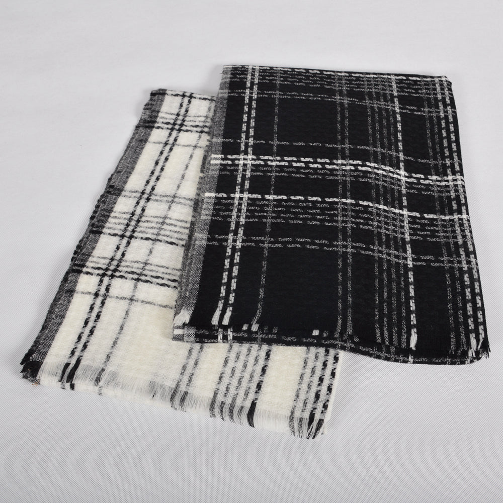 Men's and women's wool plaid scarves 200*63cm