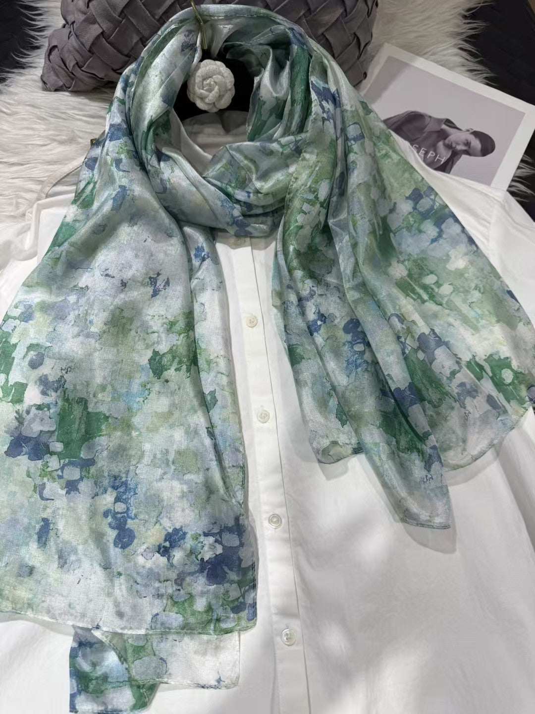 2025 Bysifa women 100% Mulberry Silk Scarf 176*110cm
