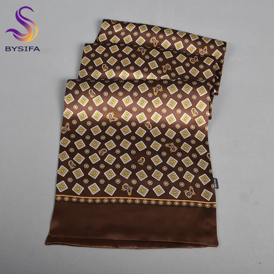 2024 new men's mulberry silk scarf