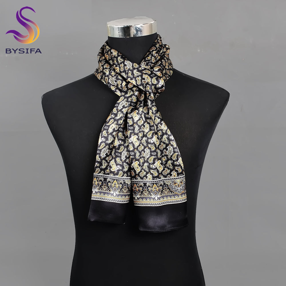 2024 new men's mulberry silk scarf