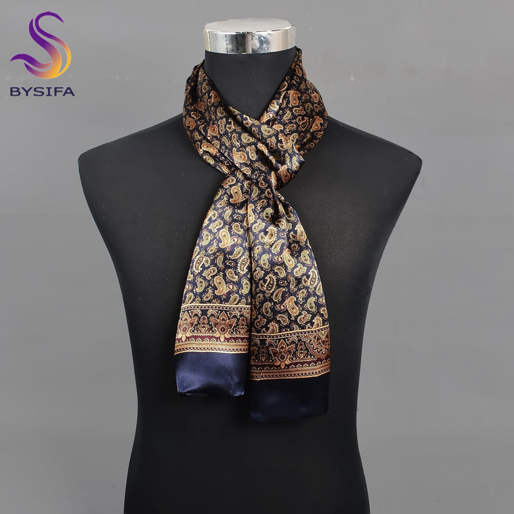 2024 new men's mulberry silk scarf