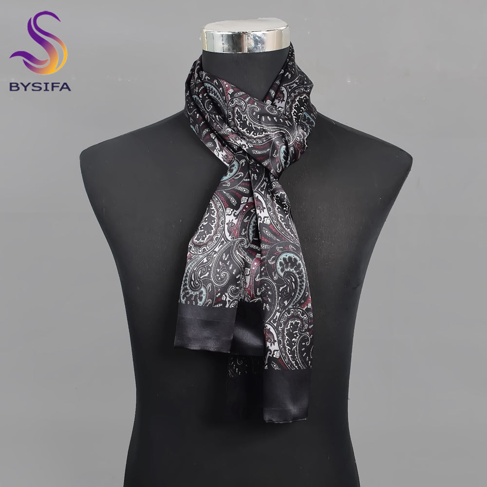 2024 new men's mulberry silk scarf