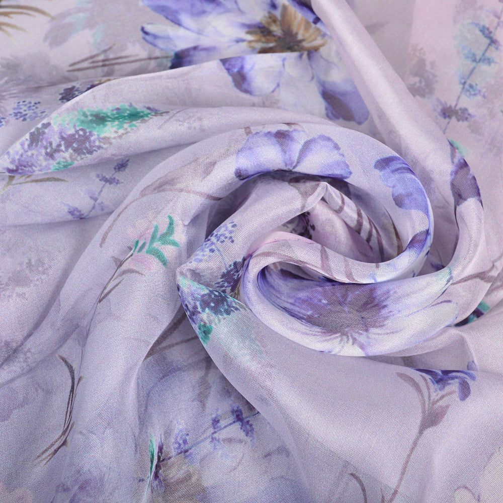 Purple pink 100% Mulberry Silk Chiffon Scarf 180*110cm
