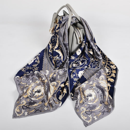 2024 NEW 100% Mulberry Silk Square Scarf 106*106cm