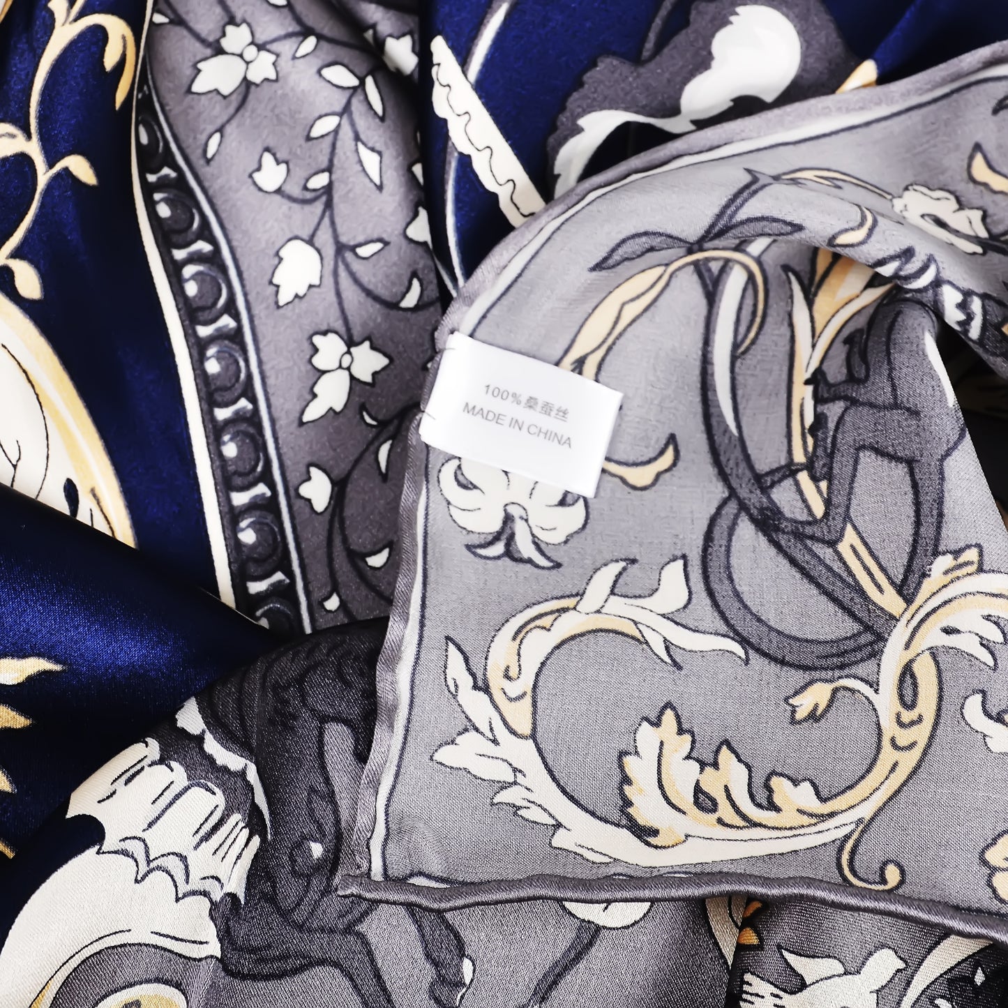 2024 NEW 100% Mulberry Silk Square Scarf 106*106cm