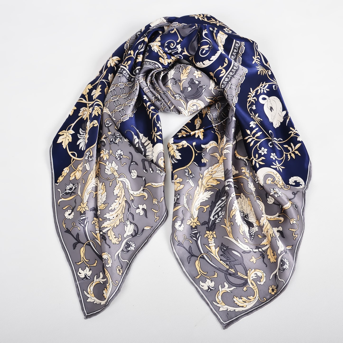 2024 NEW 100% Mulberry Silk Square Scarf 106*106cm