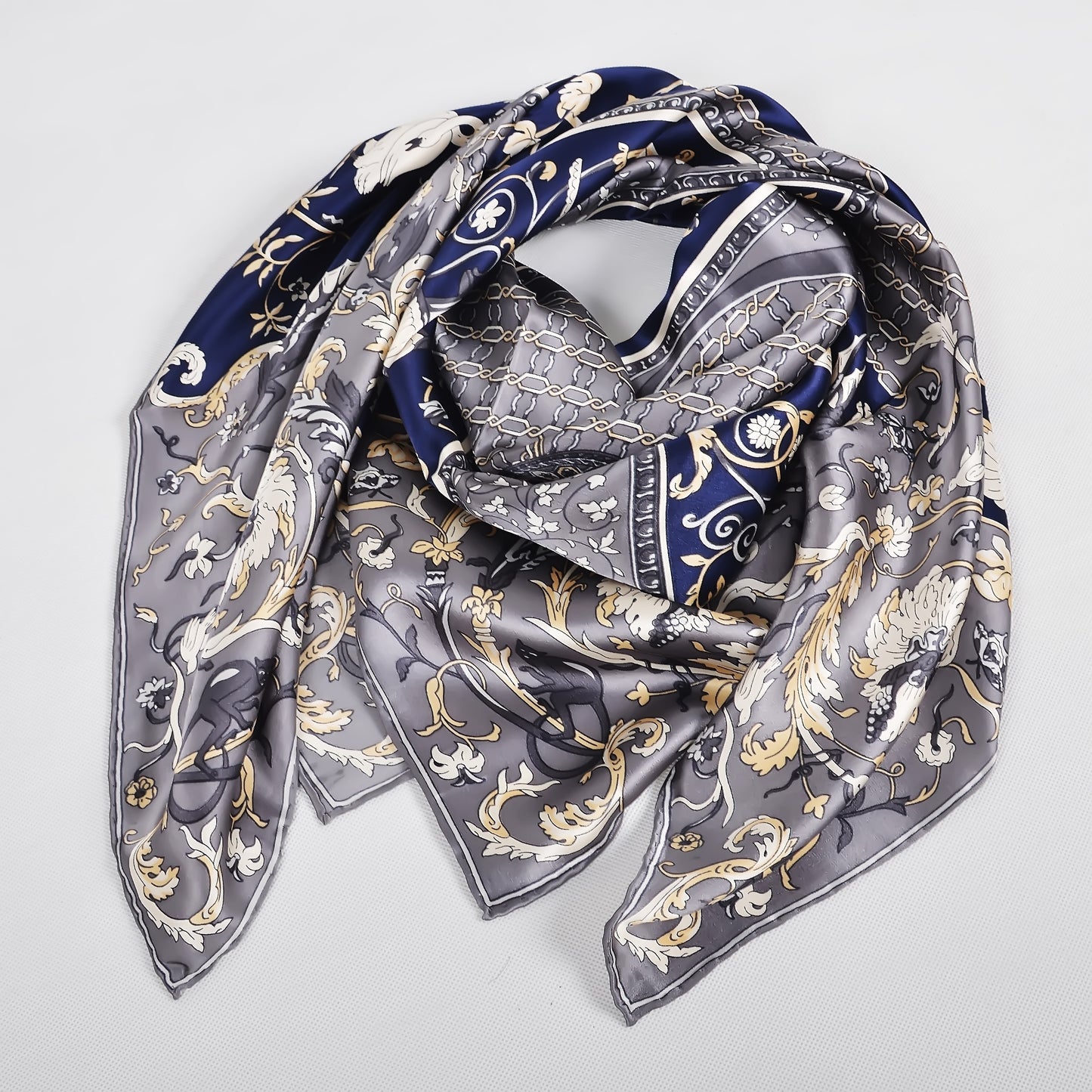 2024 NEW 100% Mulberry Silk Square Scarf 106*106cm