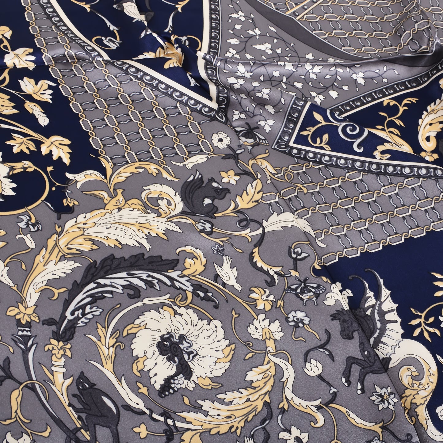 2024 NEW 100% Mulberry Silk Square Scarf 106*106cm