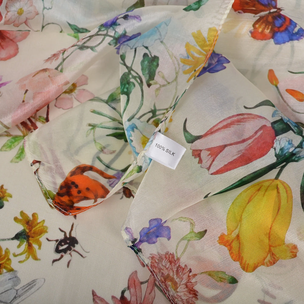 Bysifa Light Blue 100% Mulberry Silk Scarf 176*110cm