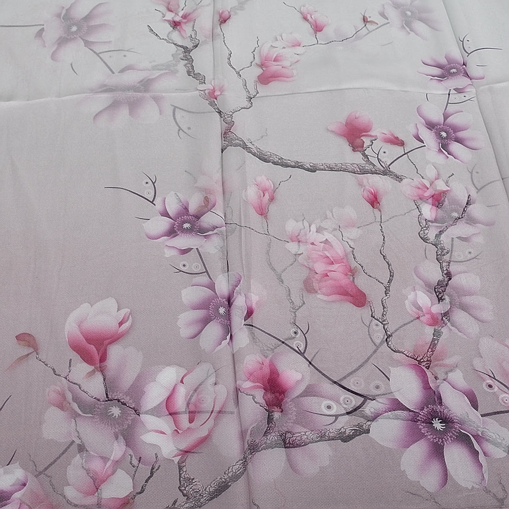 Blue Orange Mulberry silk chiffon scarf 180*65cm