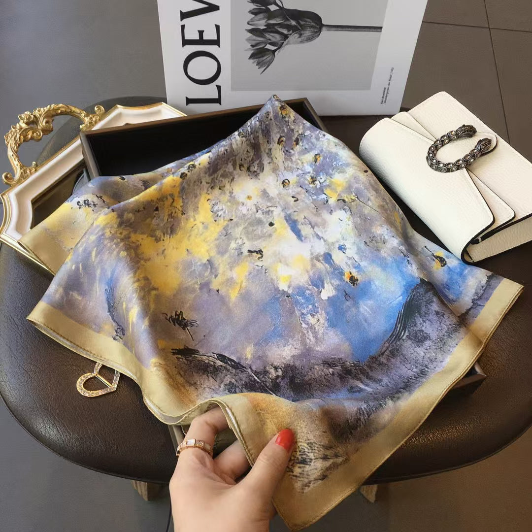 65*65cm 100% natural square silk scarf 65BH