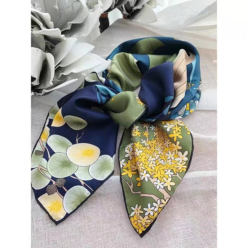 100% Pure Silk Square Scarf 90*90cm