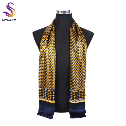 New Silver Grey Man 100% Silk Scarf 160*26cm