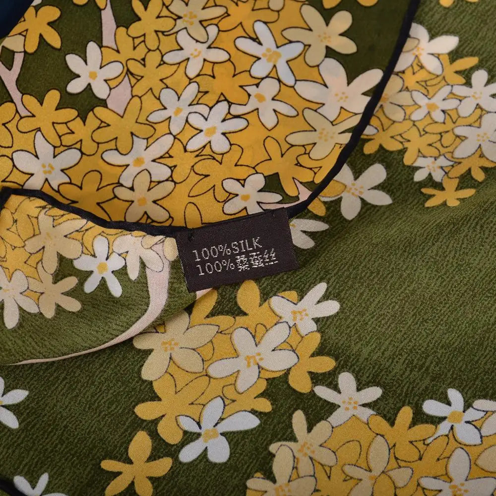 100% Pure Silk Square Scarf 90*90cm