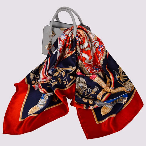 BYSIFA Khaki 100% Mulberry Silk Square Scarf 106*106cm