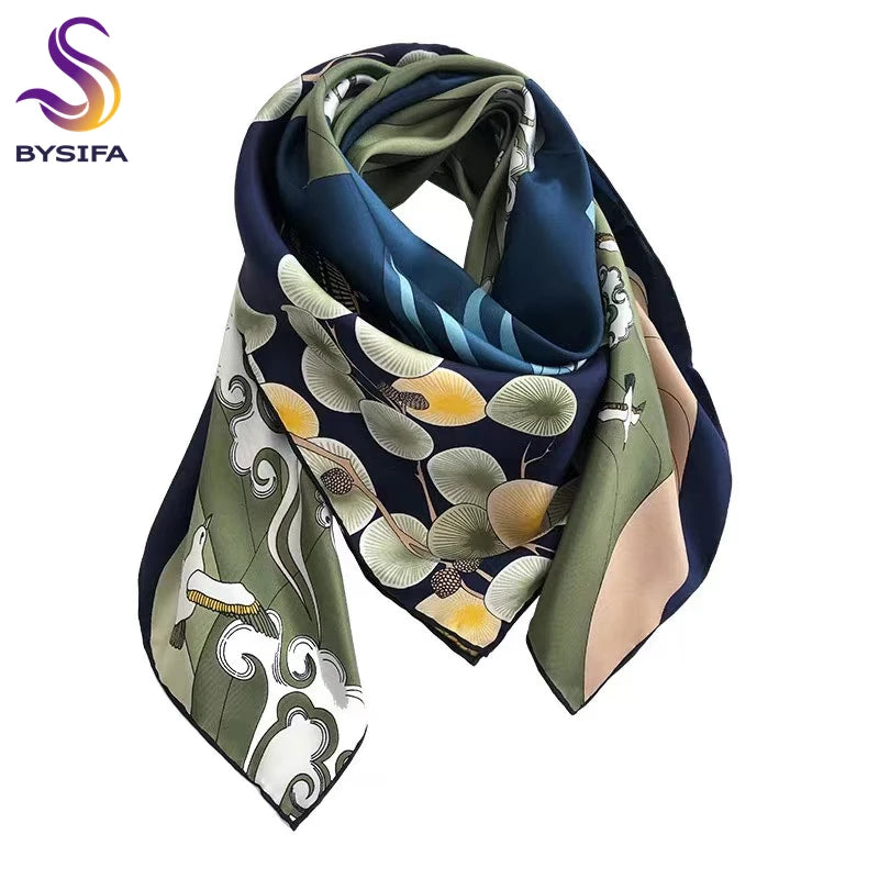 100% Pure Silk Square Scarf 90*90cm