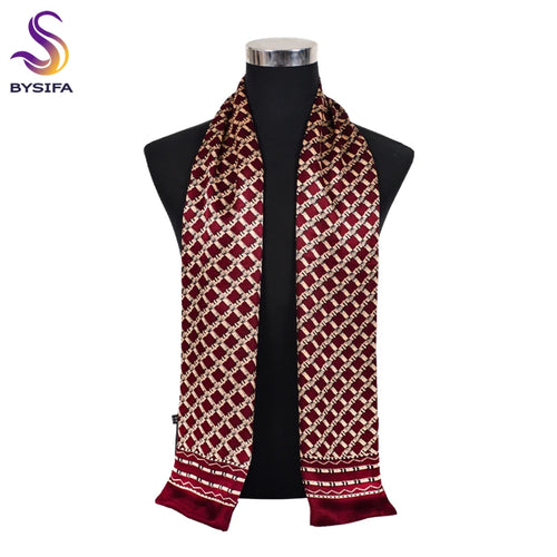 New Silver Grey Man 100% Silk Scarf 160*26cm