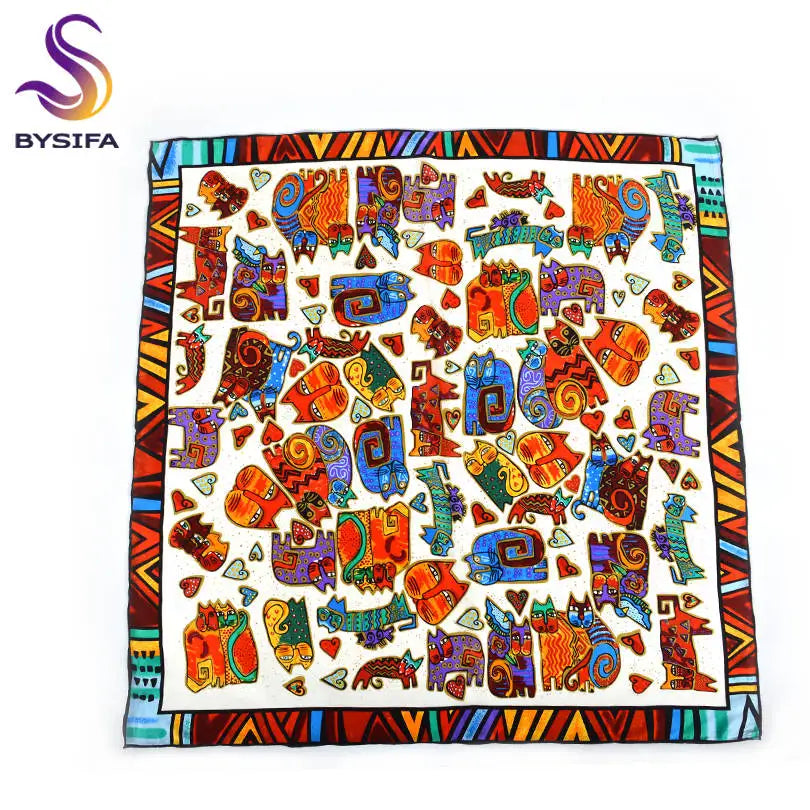 100% Pure Silk Square Scarf 90*90cm