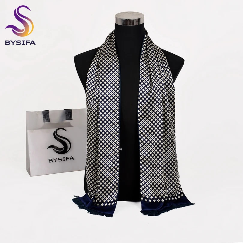 100% Silk Male Business Long Scarf 165*24cm