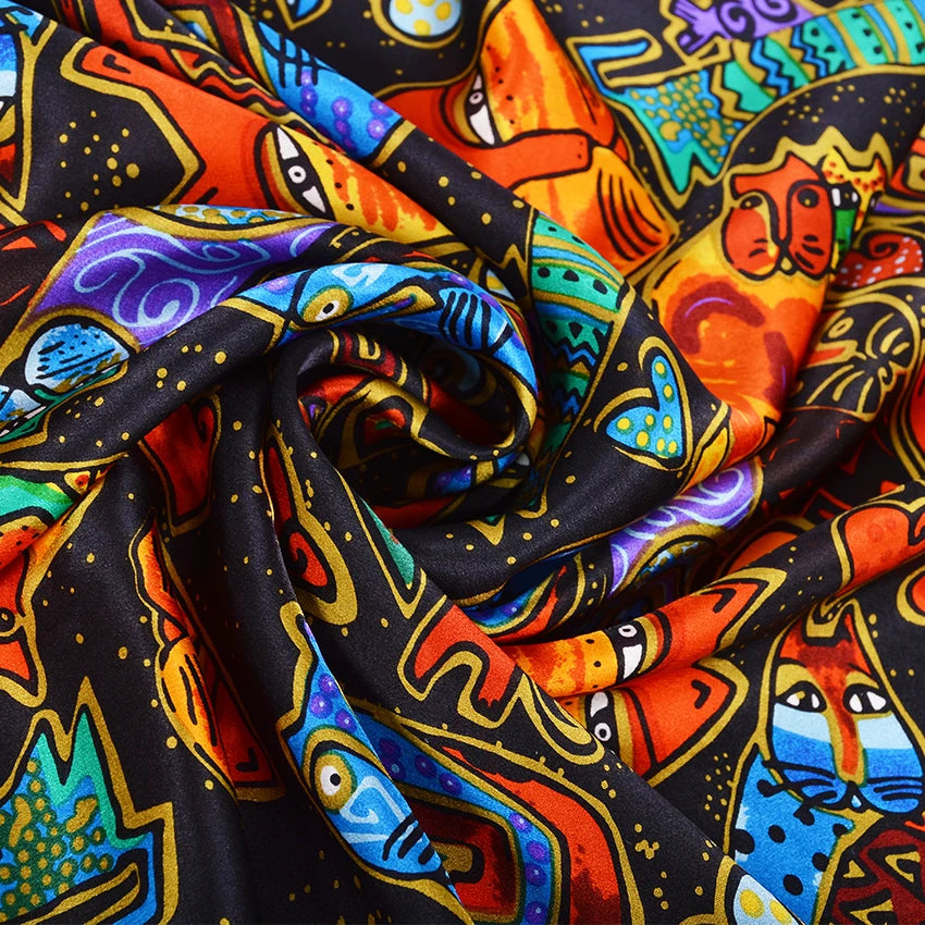 100% Pure Silk Square Scarf 90*90cm