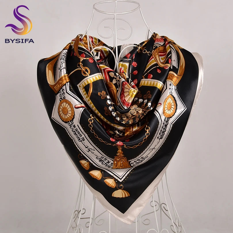 90*90cm Women Satin Square Scarf 2026-3