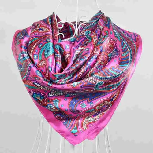 90*90cm Women Satin Square Scarf 2026-8