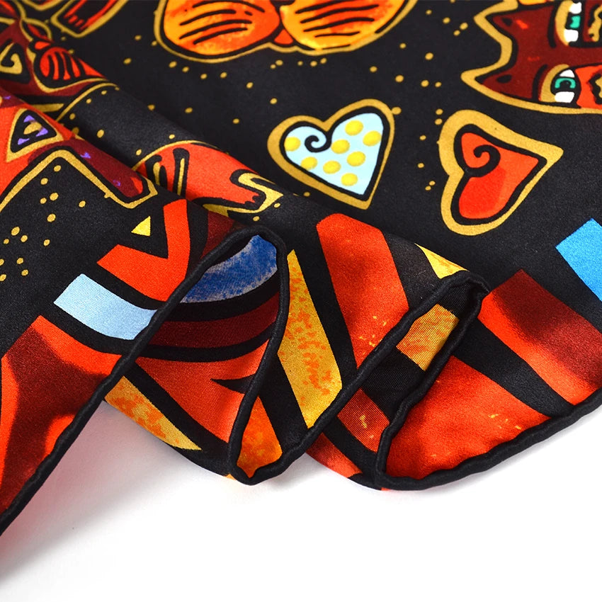 100% Pure Silk Square Scarf 90*90cm