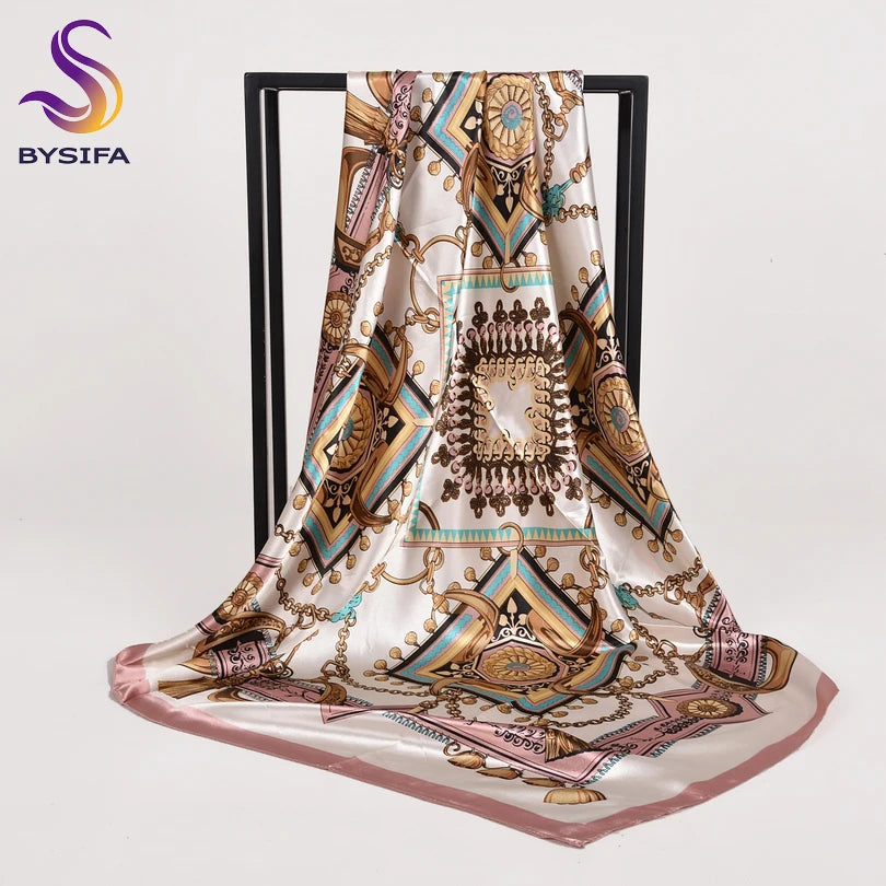 90*90cm Women Satin Square Scarf 2026-3