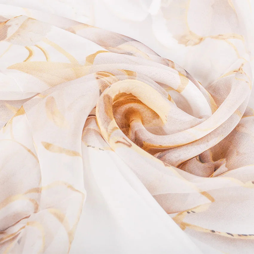 100% Mulberry silk chiffon long scarf 180*65cm