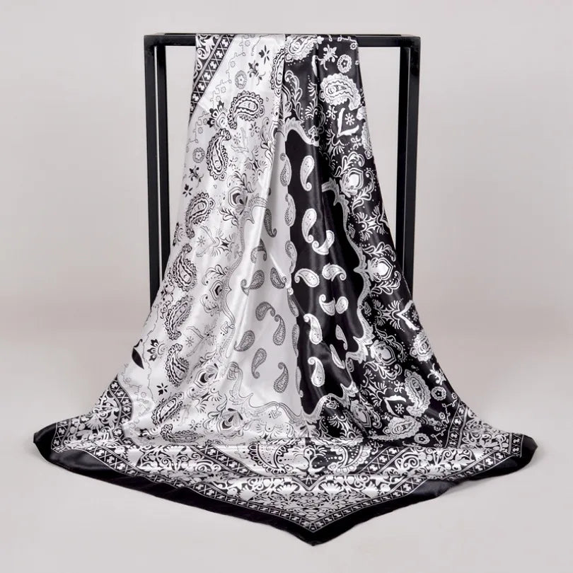90*90cm Women Satin Square Scarf 2026-3