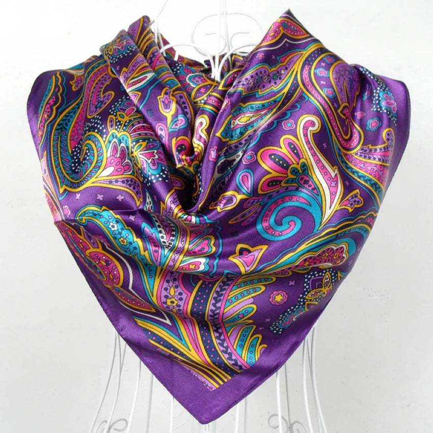 90*90cm Women Satin Square Scarf 2026-8