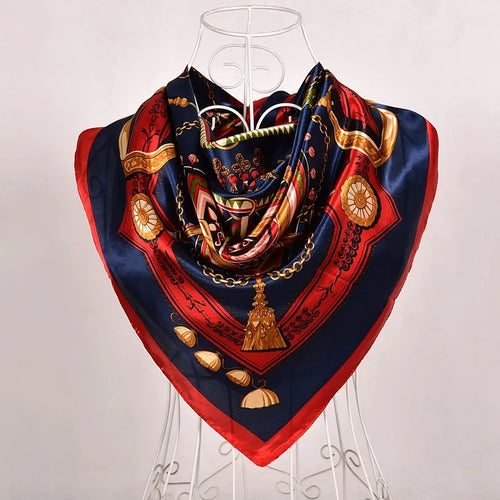 90*90cm Women Satin Square Scarf 2026-3