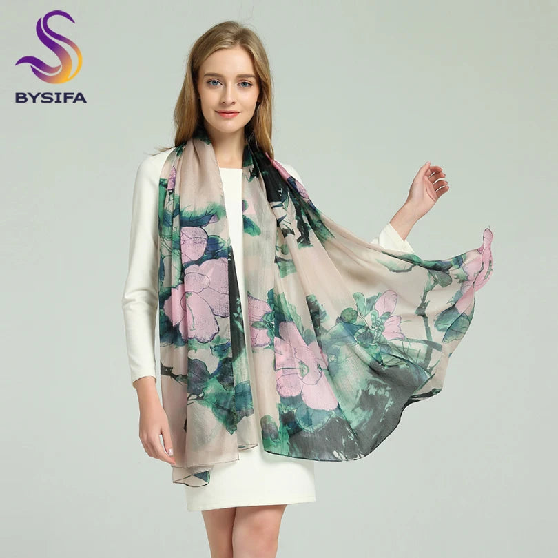 2022 Women's Mulberry Silk Long Scarf 176*110cm