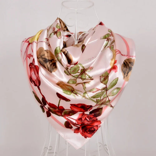 90*90cm Women Satin Square Scarf 2026-1